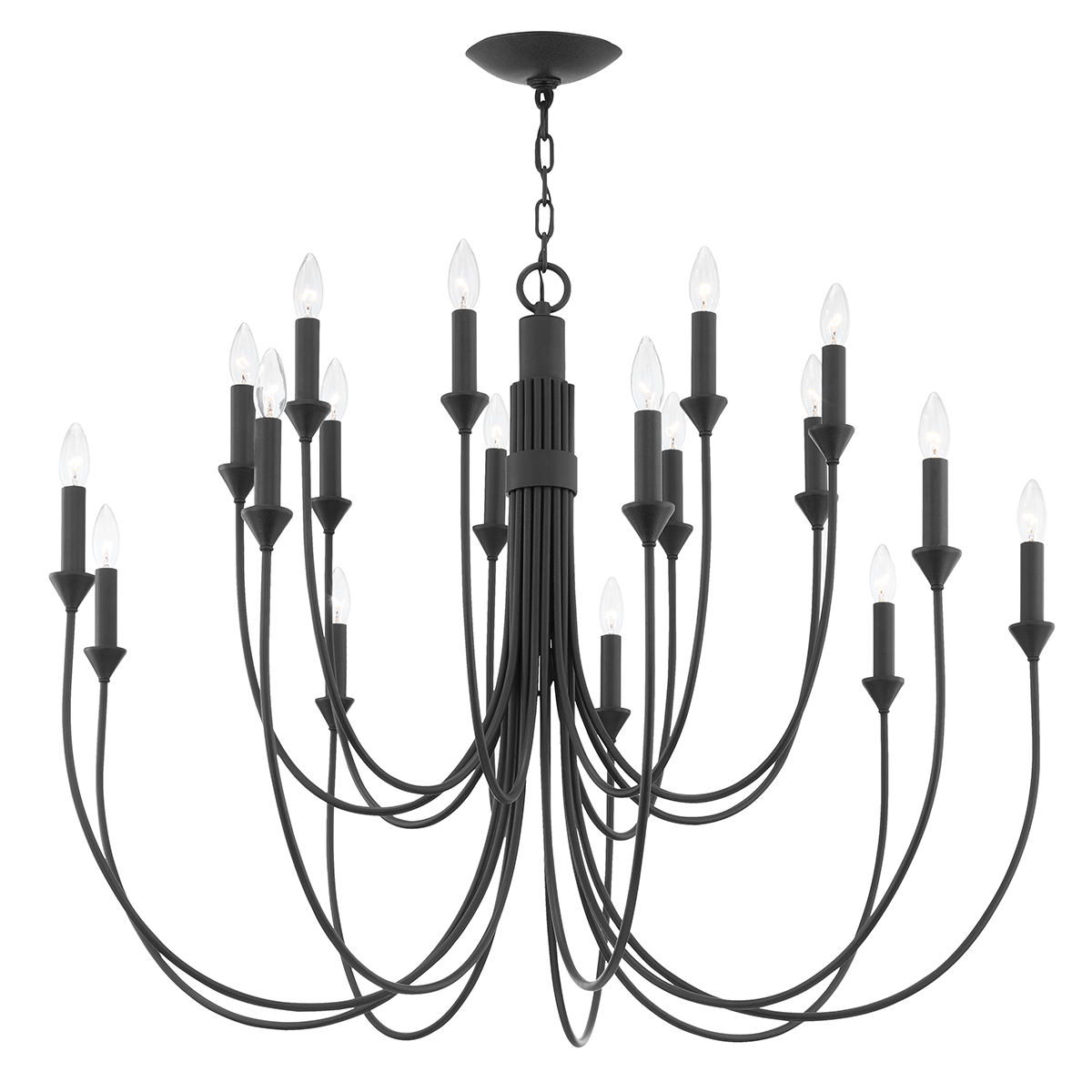 Cate Chandelier with FORGED IRON Finish