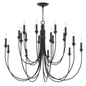 Cate Chandelier with FORGED IRON Finish