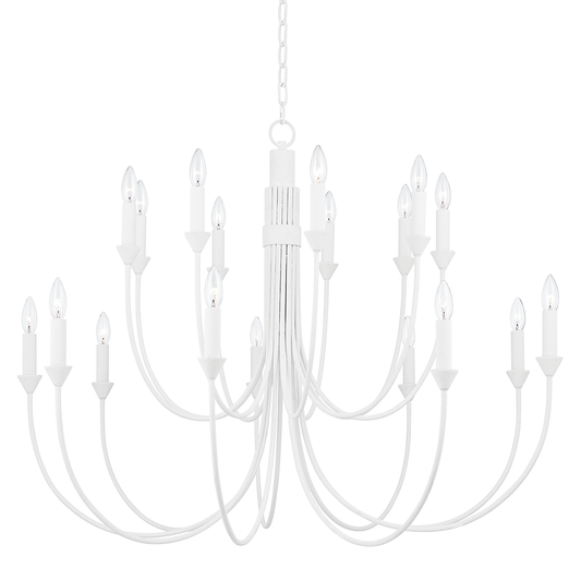Cate Chandelier with GESSO WHITE Finish
