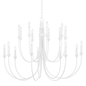 Cate Chandelier with GESSO WHITE Finish
