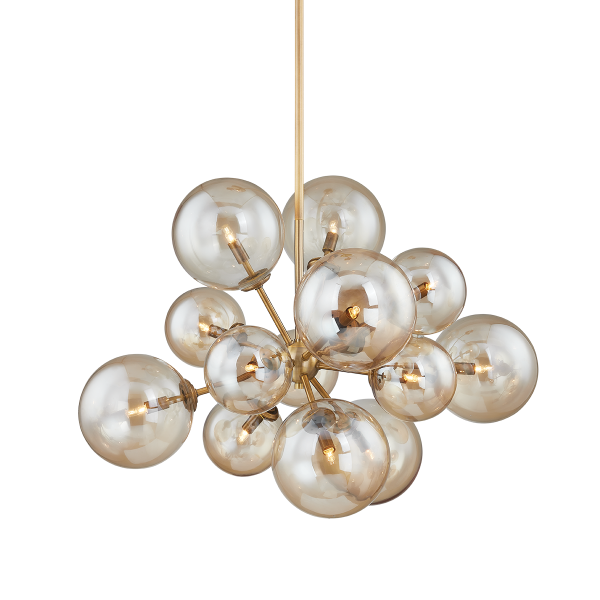 SANTEE Chandelier with PATINA BRASS Finish