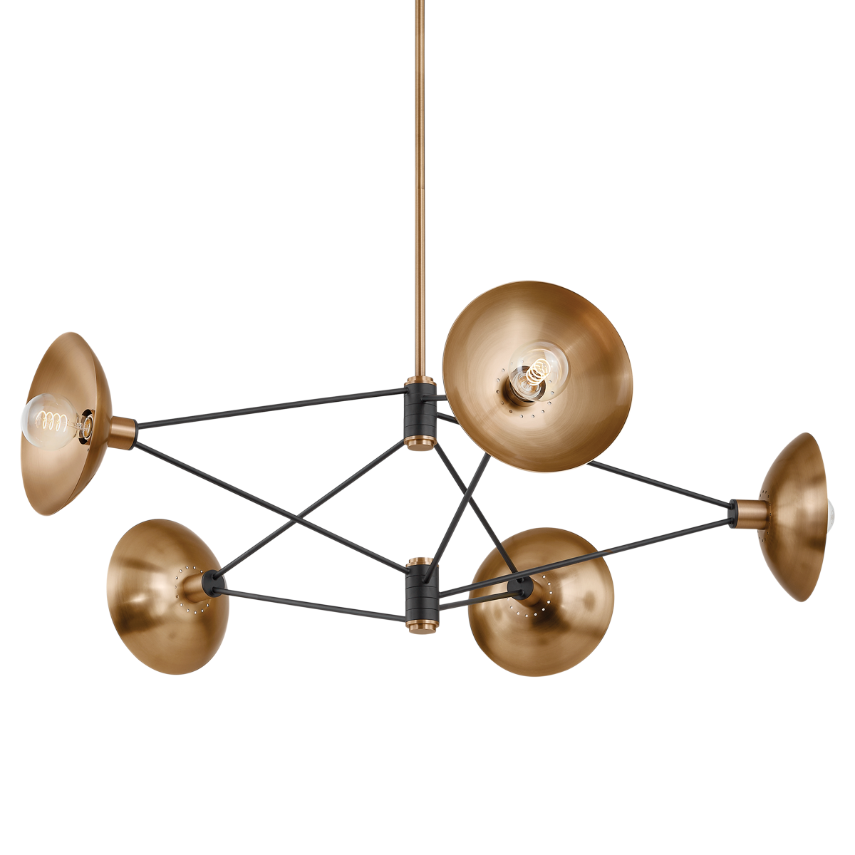 Axel Chandelier with PATINA BRASS/SOFT BLACK Finish