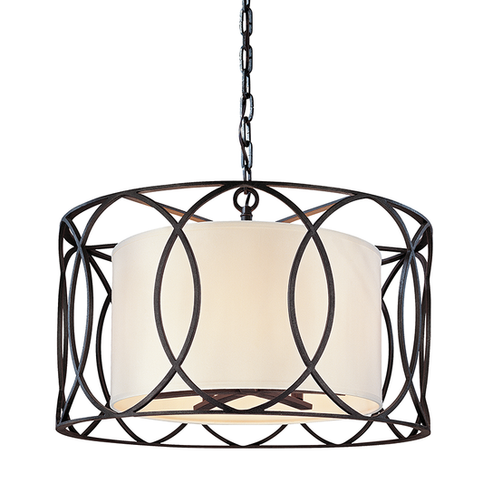 Sausalito Chandelier with TEXTURED IRON Finish