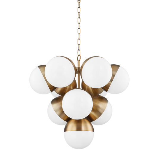 CUPERTINO Chandelier with PATINA BRASS Finish