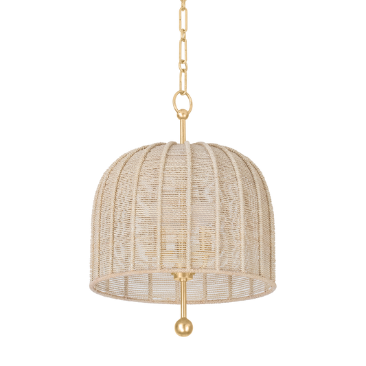 Lonnie Pendant with Vintage Gold Leaf Finish