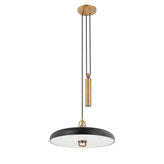 PLUMMET Pendant with PATINA BRASS/SOFT BLACK Finish