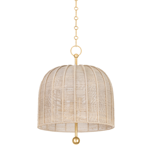 Lonnie Pendant with Vintage Gold Leaf Finish
