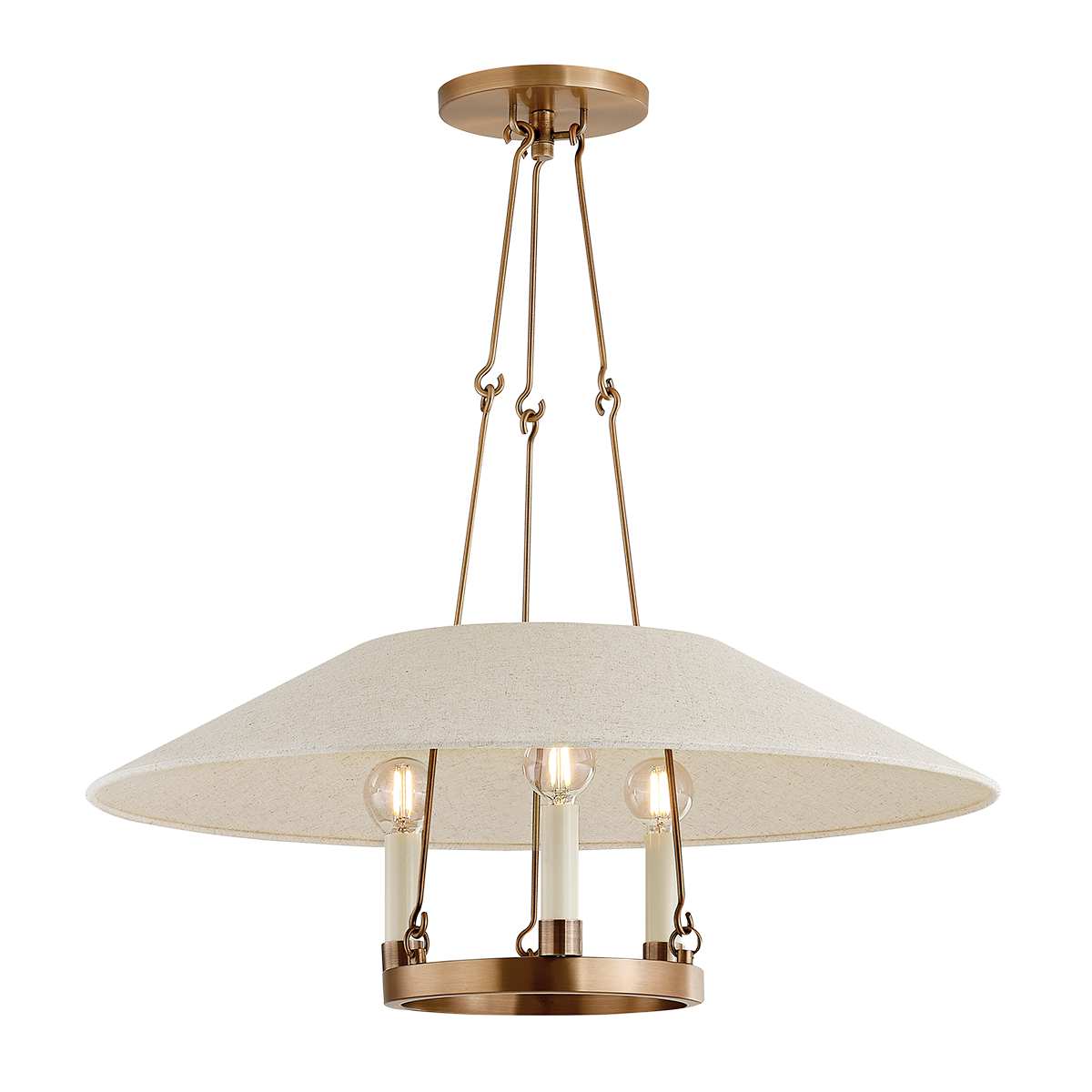 ARCHIVE Chandelier with PATINA BRASS Finish