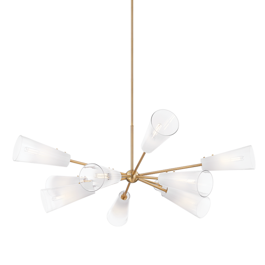 CAMARILLO Chandelier with PATINA BRASS Finish