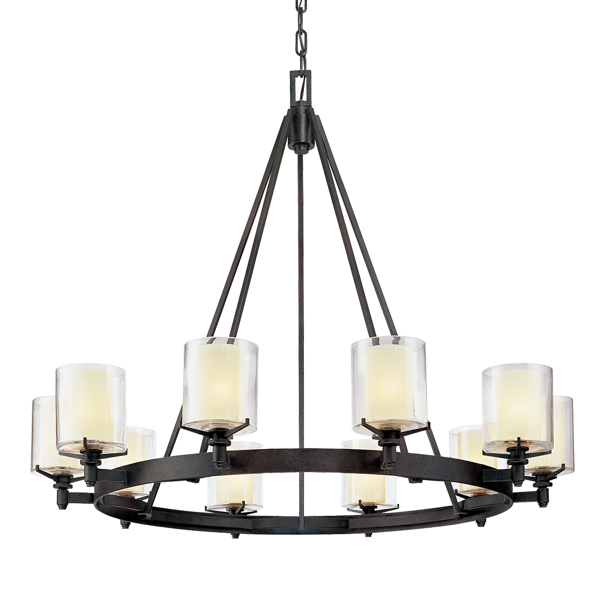 Arcadia Chandelier with TEXTURED IRON Finish
