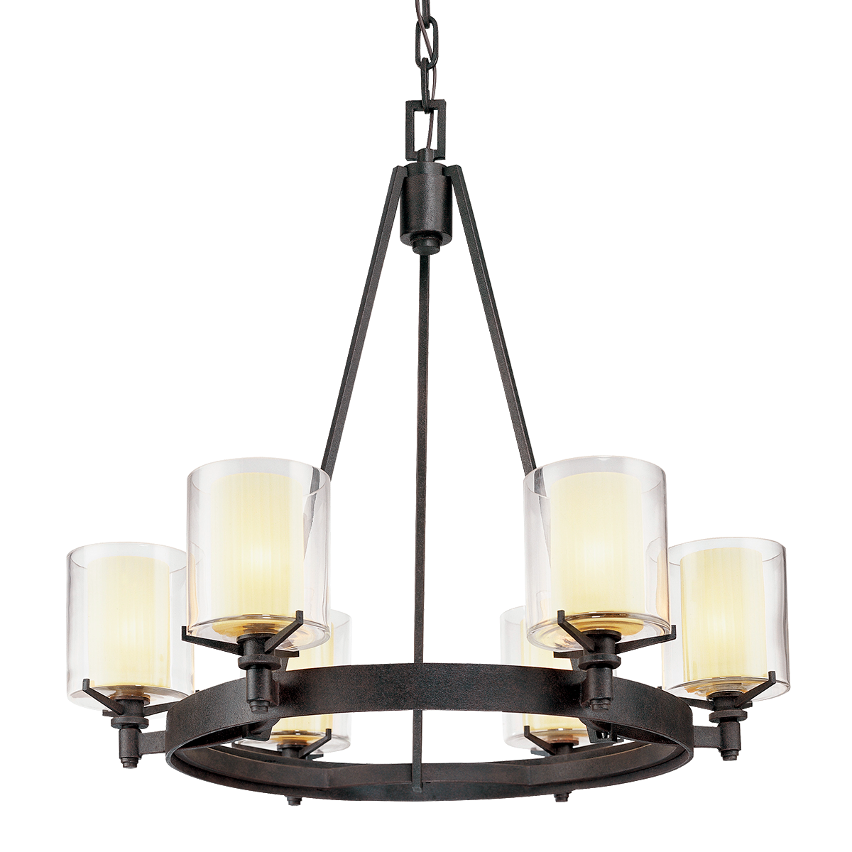 Arcadia Chandelier with TEXTURED IRON Finish