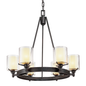 Arcadia Chandelier with TEXTURED IRON Finish