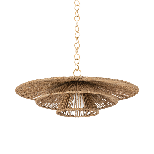 Levan Pendant with Vintage Gold Leaf Finish