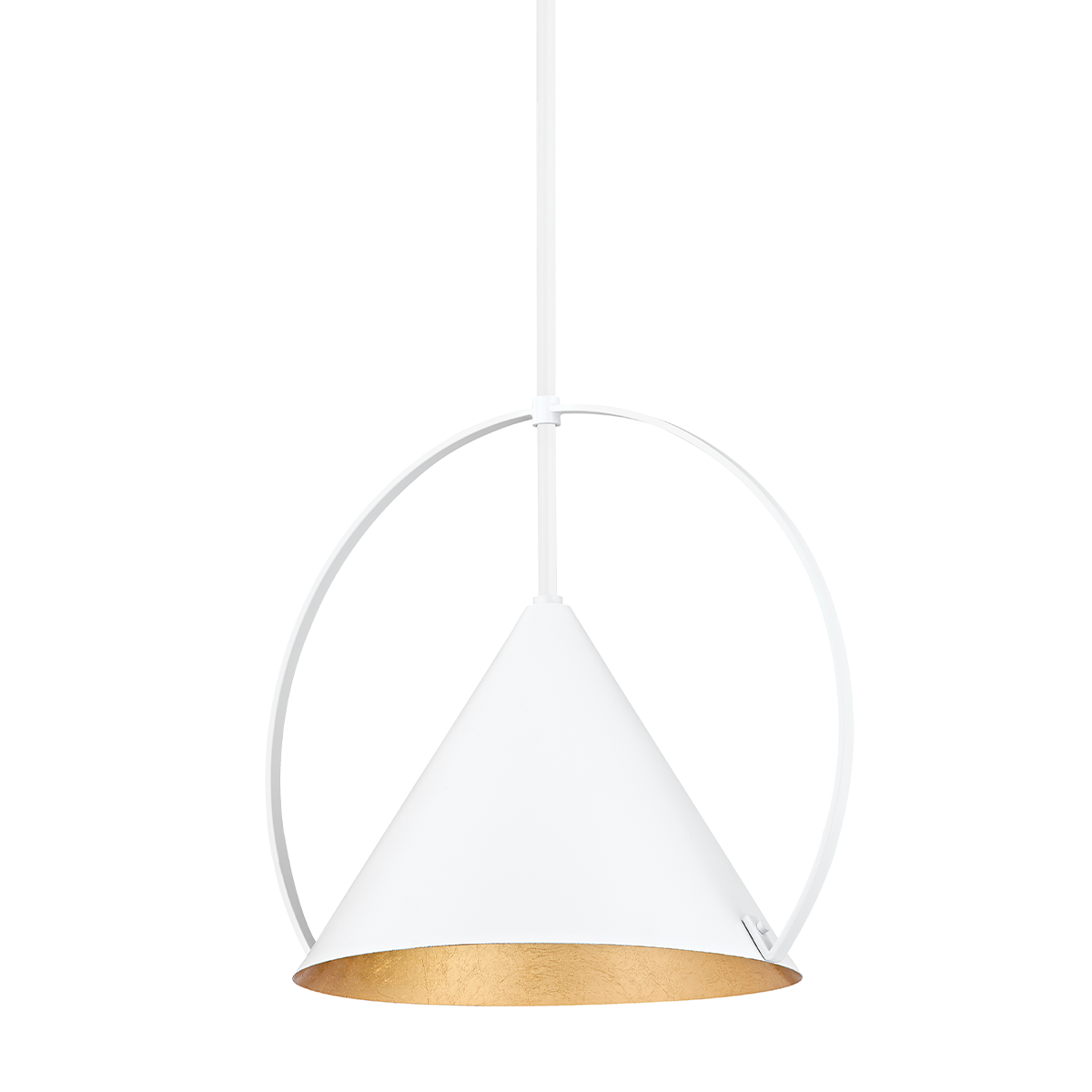Mari Pendant with Gold Leaf/soft White Combo Finish