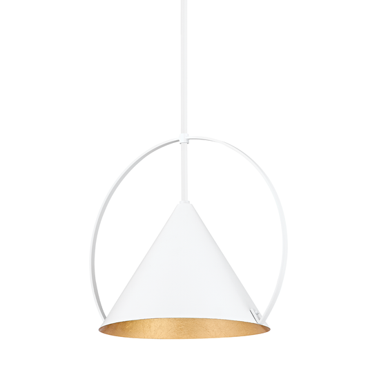 Mari Pendant with Gold Leaf/soft White Combo Finish