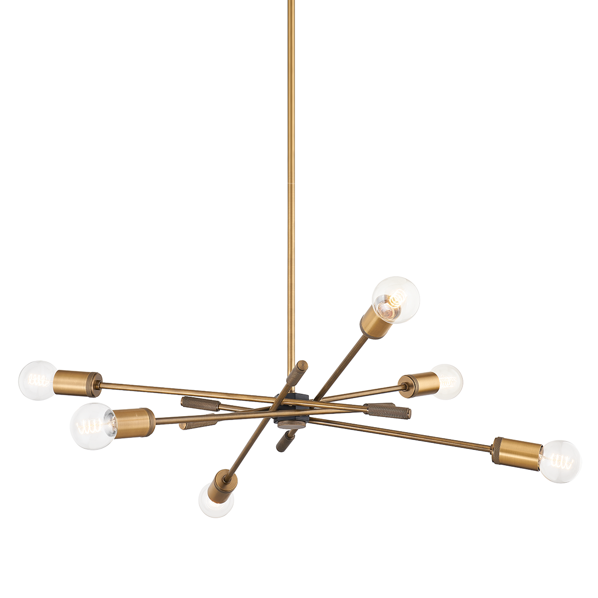 CHINO Chandelier with PATINA BRASS Finish