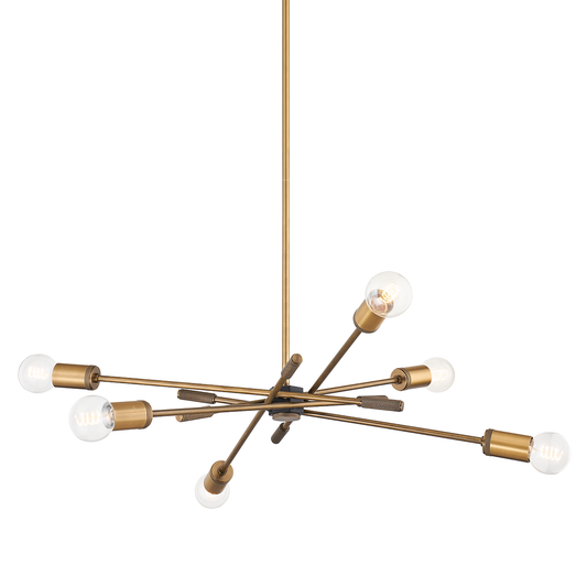 CHINO Chandelier with PATINA BRASS Finish