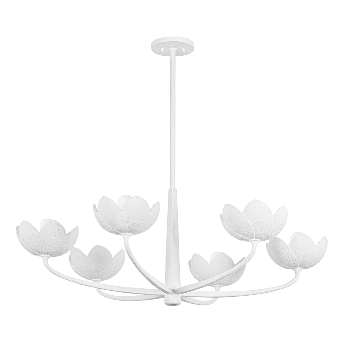 ARCATA Chandelier with GESSO WHITE Finish