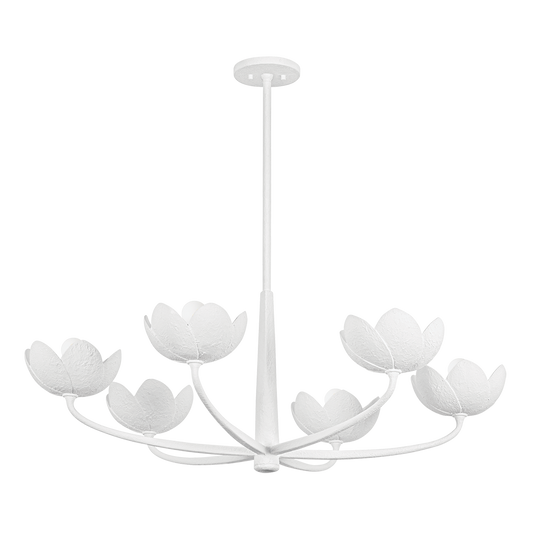 ARCATA Chandelier with GESSO WHITE Finish