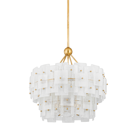 Jacik Chandelier with Vintage Gold Leaf Finish