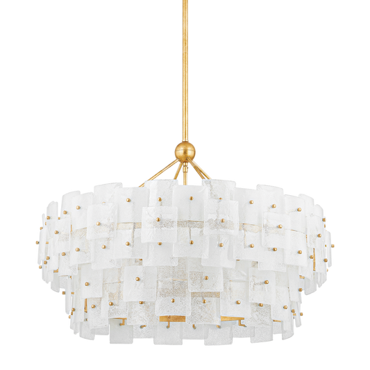 Jacik Chandelier with Vintage Gold Leaf Finish
