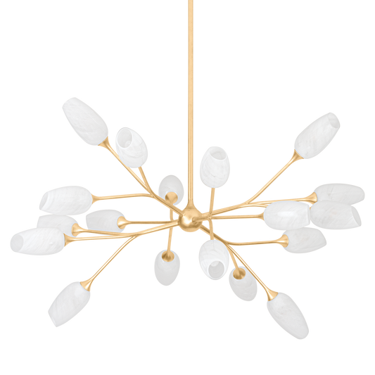 Aldean Chandelier with Vintage Gold Leaf Finish