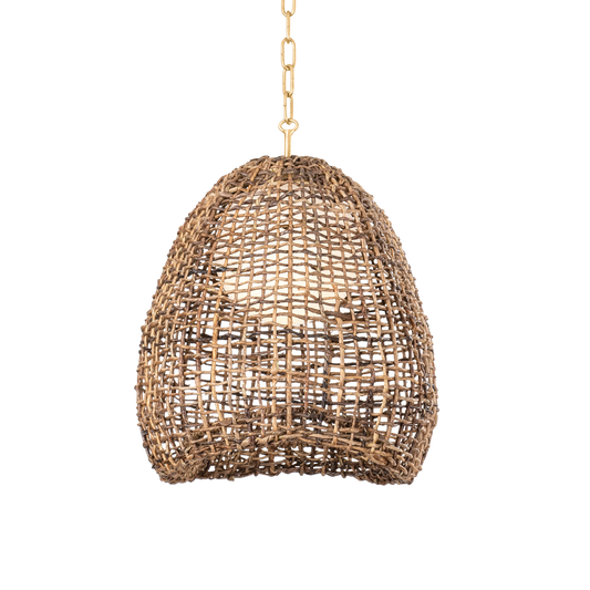 Maester Pendant with Vintage Gold Leaf Finish