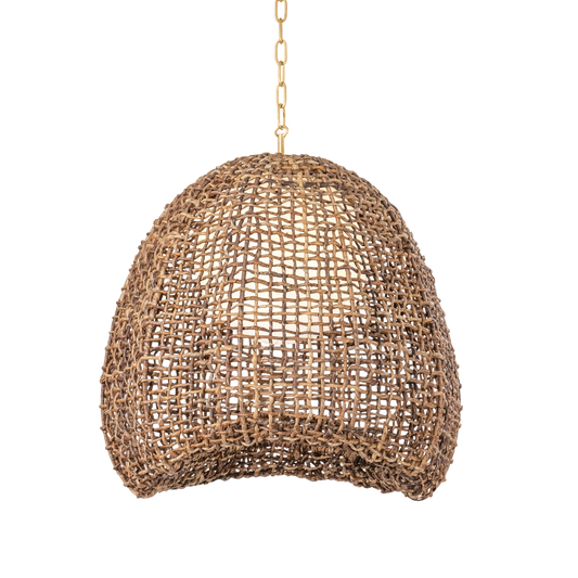 Maester Pendant with Vintage Gold Leaf Finish