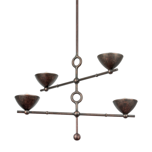 VISHAL Chandelier with BLACK PATINA GOLD Finish