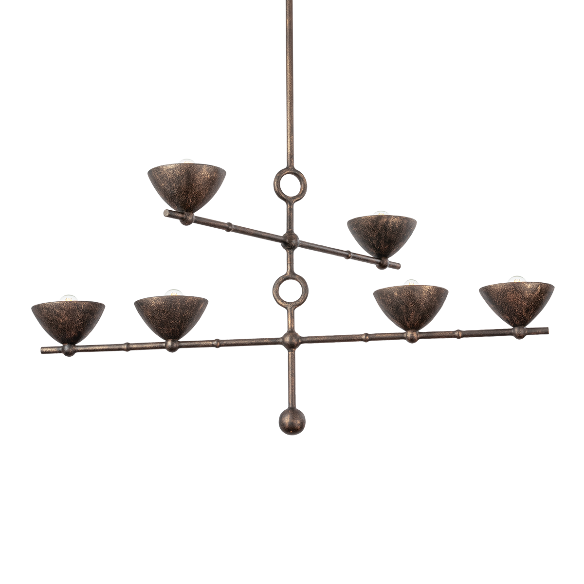 VISHAL Chandelier with BLACK PATINA GOLD Finish