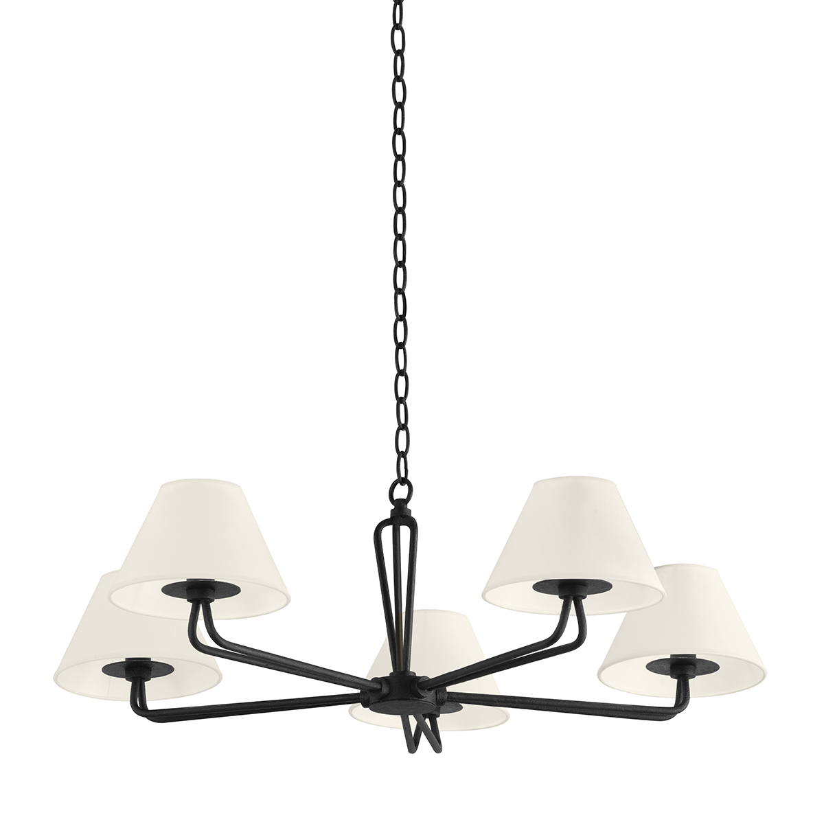 Ozias Chandelier with BLACK IRON Finish