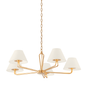 Ozias Chandelier with VINTAGE GOLD LEAF Finish