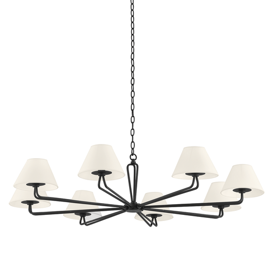Ozias Chandelier with BLACK IRON Finish