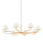 Ozias Chandelier with VINTAGE GOLD LEAF Finish