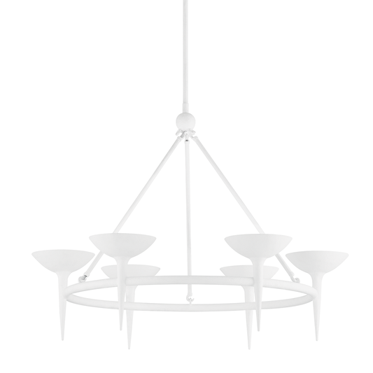 Cecilia Chandelier with GESSO WHITE Finish
