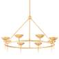 Cecilia Chandelier with VINTAGE GOLD LEAF Finish