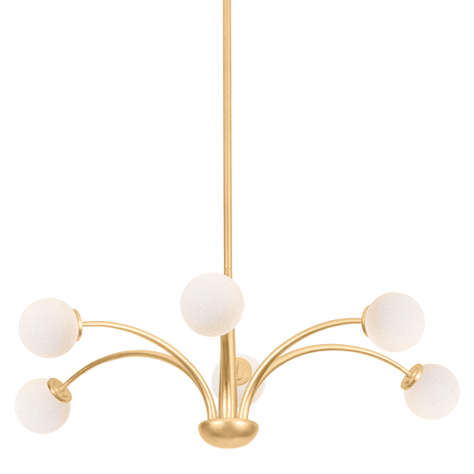 ORINDA Chandelier with VINTAGE GOLD LEAF Finish