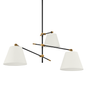 NAVIN Chandelier with PATINA BRASS Finish