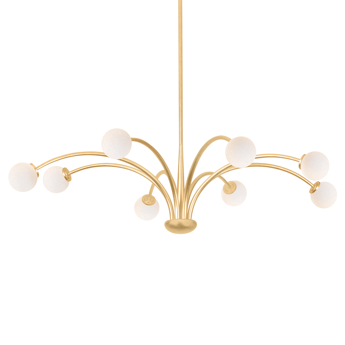 ORINDA Chandelier with VINTAGE GOLD LEAF Finish