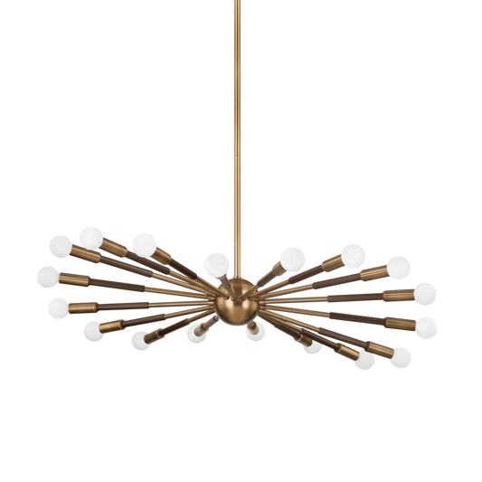 Obie Chandelier with Patina Brass/Bronze Finish