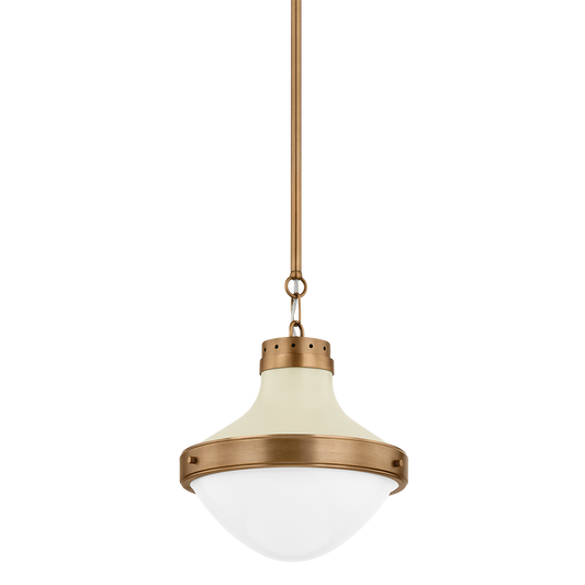MAXTON Pendant with PATINA BRASS AND SOFT SAND Finish