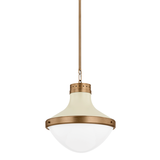 MAXTON Pendant with PATINA BRASS AND SOFT SAND Finish