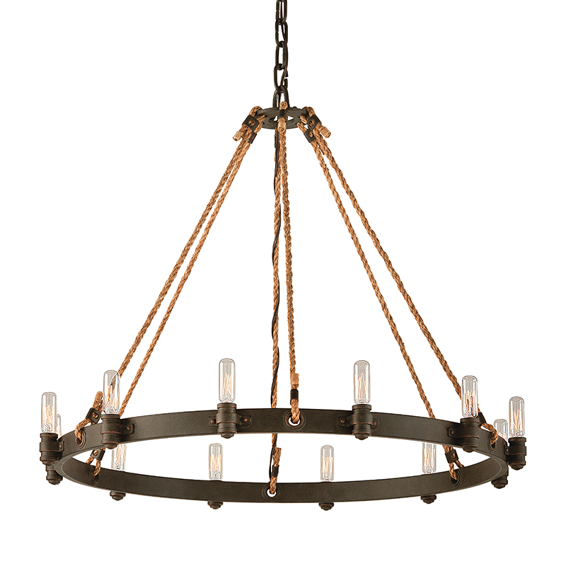 Pike Place Chandelier with SHIPYARD BRONZE Finish