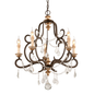 Bordeaux Chandelier with PARISIAN BRNZE W DISTR GOLD LE Finish