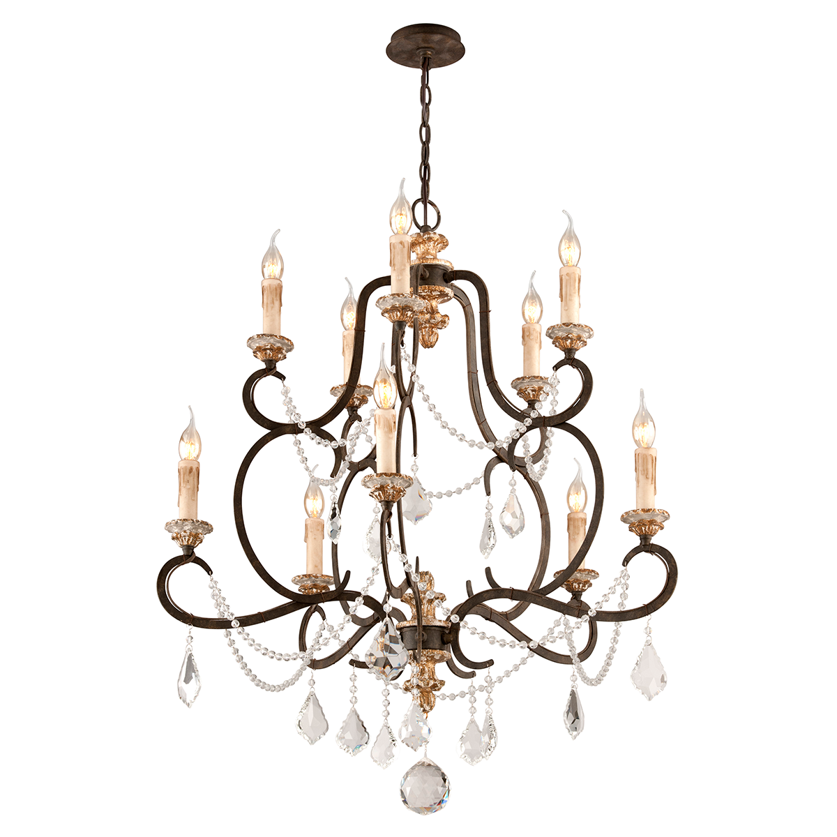 Bordeaux Chandelier with PARISIAN BRONZE Finish