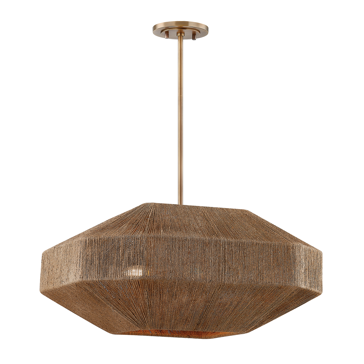LAKEN Chandelier with PATINA BRASS Finish