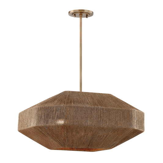 LAKEN Chandelier with PATINA BRASS Finish