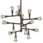 Conduit Chandelier with OLD SILVER Finish