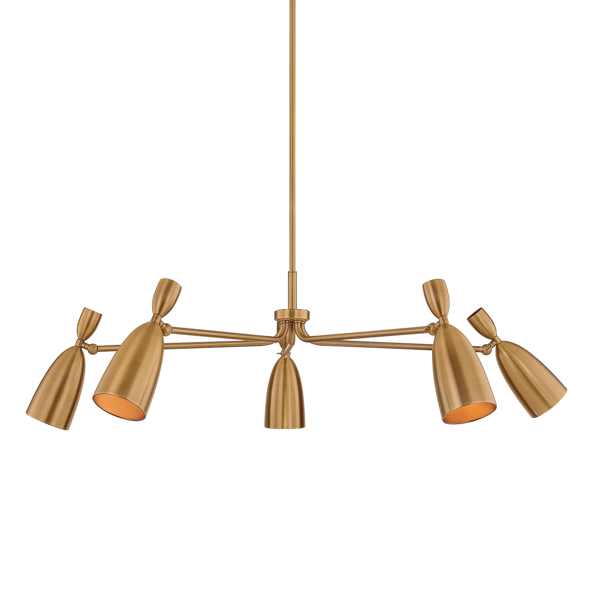 SPADE Chandelier with PATINA BRASS Finish