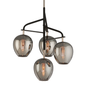 Odyssey Chandelier with TEXTURED BLACK & POLISH NICKEL Finish
